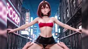 Hentai 3D ( Dandadan ) Momo Ayase horny in the middle of the street Momo fucking on the floor