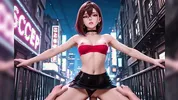 Hentai 3D ( Dandadan ) Momo Ayase horny in the middle of the street Momo fucking on the floor