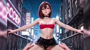 Hentai 3D ( Dandadan ) Momo Ayase horny in the middle of the street Momo fucking on the floor