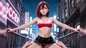 Hentai 3D ( Dandadan ) Momo Ayase horny in the middle of the street Momo fucking on the floor