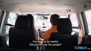 CZECH XXX - Failed Driving Test Turns Into Sloppy BJ and Doggy Fuck