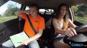 CZECH XXX - Failed Driving Test Turns Into Sloppy BJ and Doggy Fuck