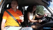 CZECH XXX - Failed Driving Test Turns Into Sloppy BJ and Doggy Fuck