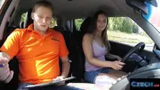 CZECH XXX - Failed Driving Test Turns Into Sloppy BJ and Doggy Fuck
