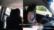 CZECH XXX - Failed Driving Test Turns Into Sloppy BJ and Doggy Fuck