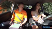 CZECH XXX - Failed Driving Test Turns Into Sloppy BJ and Doggy Fuck