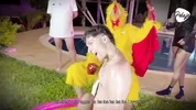 final battle makes the Latina blonde wet inside her pussy, her opponent and a chicken fingering her