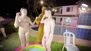 final battle makes the Latina blonde wet inside her pussy, her opponent and a chicken fingering her