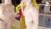 final battle makes the Latina blonde wet inside her pussy, her opponent and a chicken fingering her