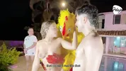 final battle makes the Latina blonde wet inside her pussy, her opponent and a chicken fingering her