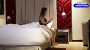 Stepmom Alina Rai jumps on stepson's cock in hotel room