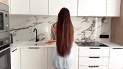 She was Cooking him an Omelet for Breakfast, but he wanted a Blowjob from Her