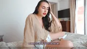 DAY 4 - Step mom share bed in hotel room with Step son Surprise fuck creampie for Step mother