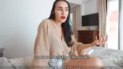 DAY 4 - Step mom share bed in hotel room with Step son Surprise fuck creampie for Step mother