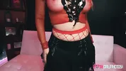Cock Lover Goth Violet Gems Takes Wild Cock