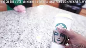 Busty Starbucks Barista Squirts All Over BBC And Swallows Cum During Her Shift!!!