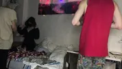 Together they fucked the girl of the best friend while he was not at home