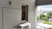 Nymphomaniac Flashed Herself Naked in the Shower in Front of Her Neighbor and Invited Him to Passionate Sex - Katty West