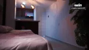 He shares a bed with his stepsister and gives her a messy creampie - Sofi Becker