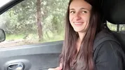 A modest village girl shows her tits and opens her ass to an impudent guy