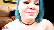 Curvy Blonde Coed Annie Archer Solo Toys Messy Swallow!