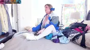 squirting stepdaughter needs help with her wet pussy