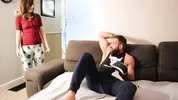 Sneaky stepson TRICKS stepmom into "REAL VR Gaming SEX "