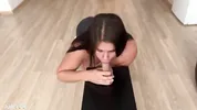 Sporty Girl with a Hairy Pussy Refused a Gift From Santa Claus