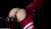 Zero Two and the creamy overflow from a huge monster cock.