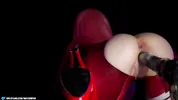 Zero Two and the creamy overflow from a huge monster cock.