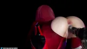 Zero Two and the creamy overflow from a huge monster cock.