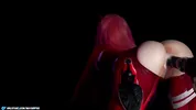 Zero Two and the creamy overflow from a huge monster cock.