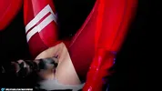 Zero Two and the creamy overflow from a huge monster cock.