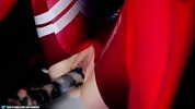 Zero Two and the creamy overflow from a huge monster cock.