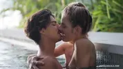 Innocent french kiss in the pool turns into intense sex