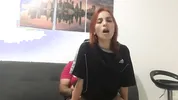 On top of my husband I ride his cock and ask him to fill my pussy.