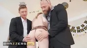 BRAZZERS - Jennifer White Goes At A Swinger Party Where She Indulges In A Double Penetration 3some