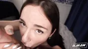 BJRAW Newcomer Tess Thompson gets plastered in cum