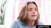 ADULT TIME - Frustrated Virgin Rissa May Blindfolds For Mysterious Date But Horny Stepbro Sneaks In