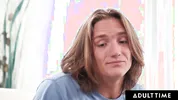 ADULT TIME - Frustrated Virgin Rissa May Blindfolds For Mysterious Date But Horny Stepbro Sneaks In