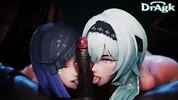 Yelan x Eula Loop Version Cum on mouth Hilichurl Cum swap Cum Kiss Full Genshin Impact sex DrAgk