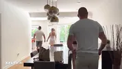 The grand opening of the room in the villa