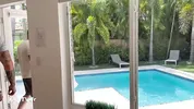 The grand opening of the room in the villa