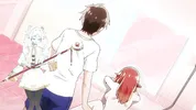 Little whore being touched in the bathrooms