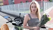 PickUpClub - Hot Blonde Insta Chick Rika Goes on Outdoor Scooter Adventure
