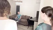 Birthday surprise in WARSAW ended with a big cumshot on tits - POLISH PORN