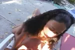 Busty teen Chyanne Jacobs gets her pussy fucked outdoors