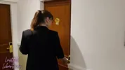 Cum hungry hotel receptionist seduced me as my wife showered in the next room