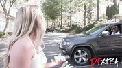 DFXTRA - Freshly Dumped Blonde Takes Stranger’s Massive Cock