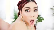 Redhead Scarlette Moon Squirts Like a Geyser: Asian Hottie's Wet Debut